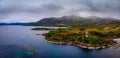 Aerial view of the Caisteal Maol in the village of Kyleakin on the Isle of Skye in the Inner Hebrides, Scotland Royalty Free Stock Photo