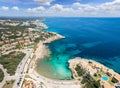 Aerial view with Cala Murada Royalty Free Stock Photo