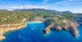 Aerial view of Cala Vadella, Ibiza islands