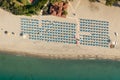 Aerial view of the Calabrian coast and green see