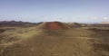 Aerial view Caldera Colorada, Lanzarote, Canary Islands, Spain, Europe