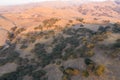 Aerial View of California Hills With Afternoon Light Royalty Free Stock Photo