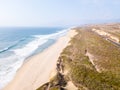 Aerial view on the Californian Pacific ocean cliffs Royalty Free Stock Photo