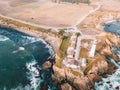 Aerial view on the Californian Pacific ocean cliffs Royalty Free Stock Photo