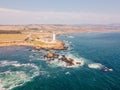 Aerial view on the Californian Pacific ocean cliffs Royalty Free Stock Photo