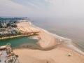 Aerial view on the Californian Pacific ocean cliffs Royalty Free Stock Photo