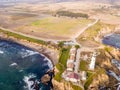 Aerial view on the Californian Pacific ocean cliffs Royalty Free Stock Photo