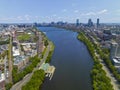 Aerial view of Charles River, Boston, MA, USA Royalty Free Stock Photo