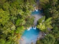 Aerial view of Cambugahay Falls, Siquijor, Philippines