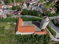 Aerial view of Camburg Castle in Thuringia Royalty Free Stock Photo