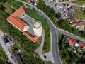 Aerial view of Camburg Castle in Thuringia Royalty Free Stock Photo