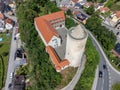 Aerial view of Camburg Castle in Thuringia Royalty Free Stock Photo