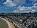 Aerial view of Camburi beach and residential buildings in Vitoria, Espirito Santo - Brazil