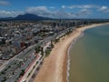 Aerial view of Camburi beach and residential buildings in Vitoria, Espirito Santo - Brazil