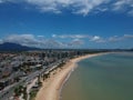 Aerial view of Camburi beach and residential buildings in Vitoria, Espirito Santo - Brazil