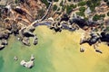 Aerial view of Camilo Beach, Ponta da Piedade, Algarve, Portugal