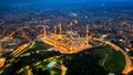 Aerial view of Camlica Mosque in Istanbul city, Turkey Royalty Free Stock Photo