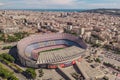 Aerial view of Camp Nou, home stadium of FC Barcelona