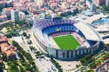 Aerial view of Camp Nou - stadium of FC Barcelona