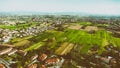 Aerial view of campaign and homes, Italy Royalty Free Stock Photo