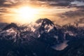 Aerial view of Canadian Mountain Landscape