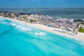 Aerial view of Cancun Hotel Zone, Mexico Royalty Free Stock Photo