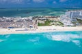 Aerial view of Cancun Hotel Zone, Mexico Royalty Free Stock Photo