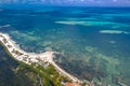 Aerial view of Cancun Hotel Zone, Mexico Royalty Free Stock Photo