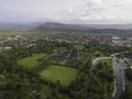 Aerial view of Candi Prambanan Temple, part of Hindu temple in Indonesia Royalty Free Stock Photo