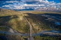 Aerial view of Cantwell, Alaska during summer Royalty Free Stock Photo