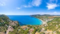 Aerial view of Canyamel bay in Mallorca Island Royalty Free Stock Photo