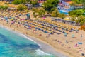 Aerial view of Canyamel beach on Mallorca, Spain Royalty Free Stock Photo