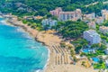 Aerial view of Canyamel beach on Mallorca, Spain Royalty Free Stock Photo