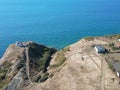 Aerial view of Cape Emine, a headland located at the Bulgarian Black Sea Coast, Bulgaria. Royalty Free Stock Photo