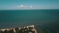 Aerial view of cape Kolka, Baltic sea, Latvia