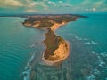 Aerial view of the Cape of Rodon on the Adriatic Sea