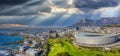 aerial view of Cape Town city in Western Cape province in South Africa Royalty Free Stock Photo