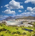 aerial view of Cape Town city in Western Cape province in South Africa Royalty Free Stock Photo