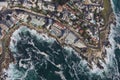 Aerial view of Cape town South Africa from a helicopter. Panorama Cape Town South Africa from birds eye view on a sunny Royalty Free Stock Photo