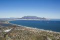 Aerial view of Capetown Table Mountain South Africa