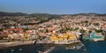 Aerial view of Capital Funchal cityscape, in Madeira Island, Is the sixth largest city in Portugal Royalty Free Stock Photo