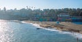 Aerial view of the Capitola beach town in California.