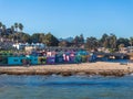 Aerial view of the Capitola beach town in California.