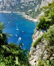 Aerial view of capri faraglioni in naples