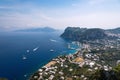 Aerial view of Capri Island Royalty Free Stock Photo