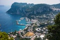 Aerial view of Capri Island Royalty Free Stock Photo