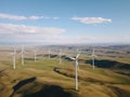 Awe-inspiring Aerial View of Wind Turbines Royalty Free Stock Photo