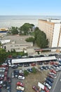 Aerial view of car park Royalty Free Stock Photo