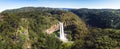 Panoramic aerial view of Caracol Waterfall - Canela, Rio Grande do Sul, Brazil