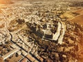 Aerial view of Carcassonne with fortress